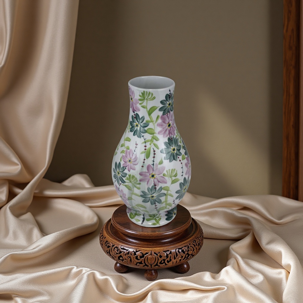 Glass vase ornaments, jade floor-standing vases, flower POTS, ceramic decorative items, creative flower vases for home living rooms Specification image