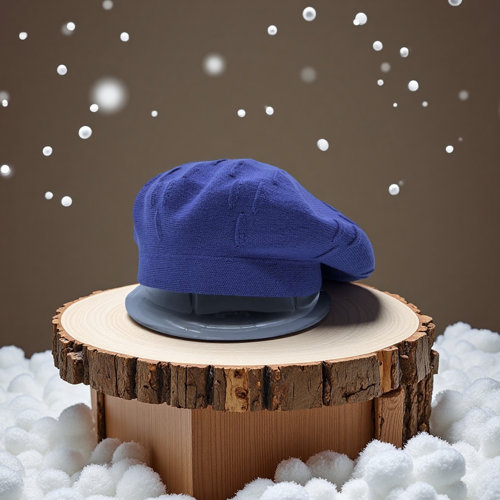 Cashmere core yarn knitted hat for women, double-layer lining, warm, breathable, comfortable, elastic, classic and fashionable, foreign trade style hat, Japanese style hat, cross-border hat, beret hat, bestseller in winter details Picture