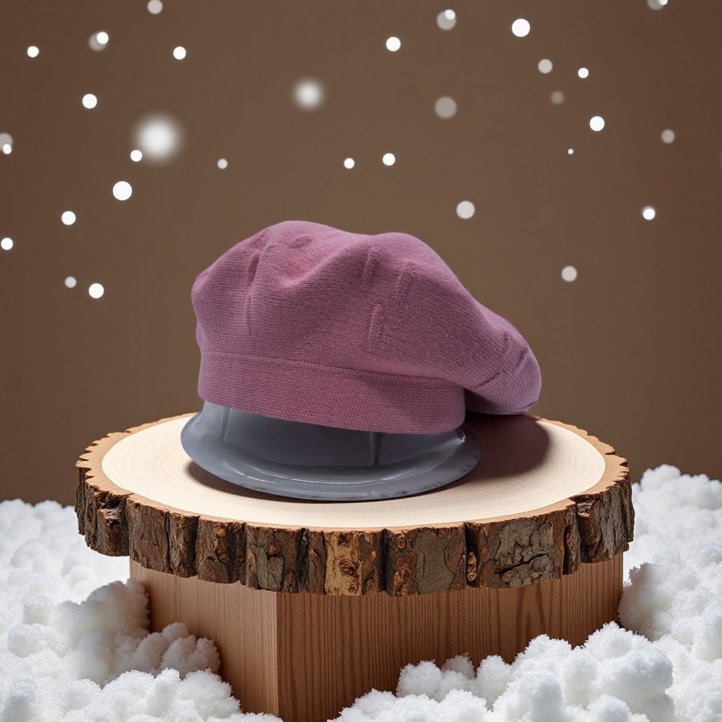 Cashmere core yarn knitted hat for women, double-layer lining, warm, breathable, comfortable, elastic, classic and fashionable, foreign trade style hat, Japanese style hat, cross-border hat, beret hat, bestseller in winter Item Picture