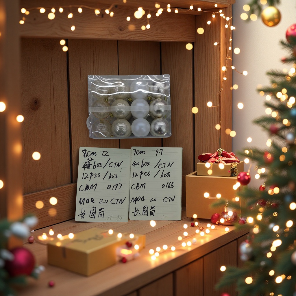 Christmas ball decoration: 8 cm, 12 colorful pendants, festival supplies, home Christmas tree decoration balls Application Scenario