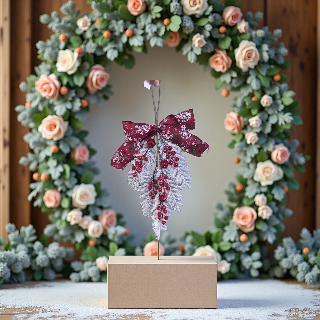 DIY woolen flower bridal veil, foam model head bouquet, knitted handcrafted wedding decoration creative products Application Scenario