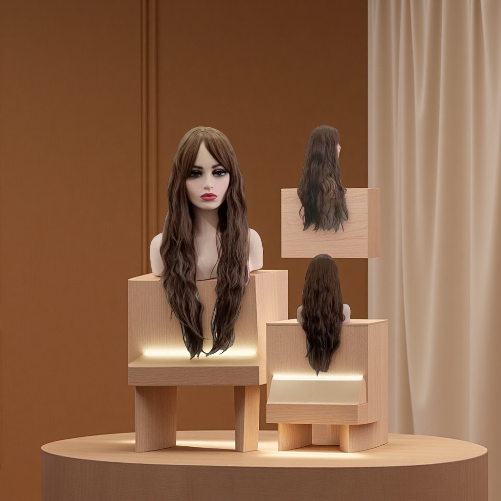 时尚假发套 长直发自然逼真轻盈透气 适合多种场合佩戴细节图