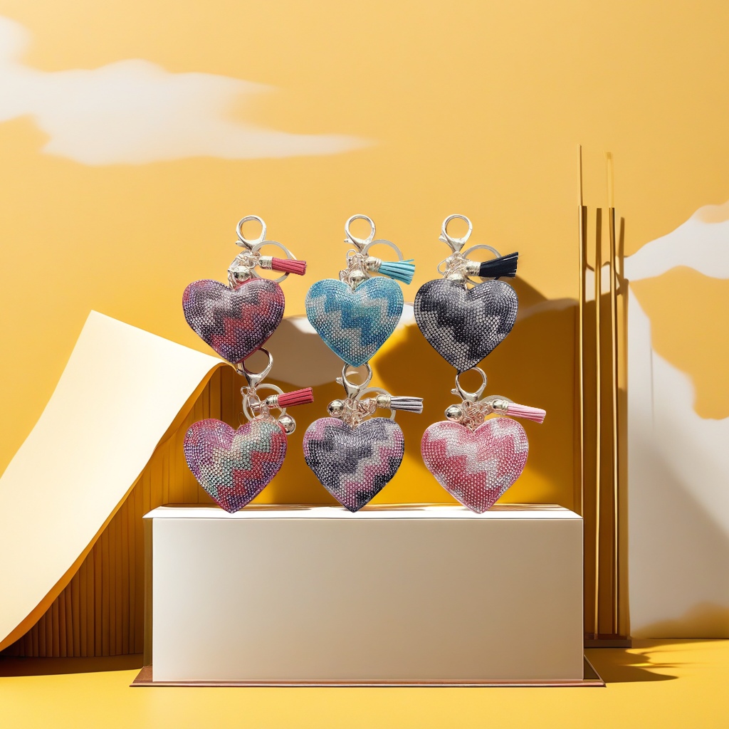 美丽桃心挂件闪亮灵动设计高档材质显气质优雅饰品