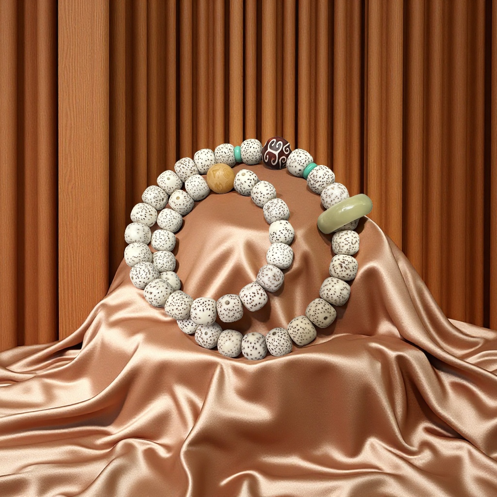 星月菩提天珠双圈手持珠 佛珠手链手持念珠 精选天然材质文艺禅意