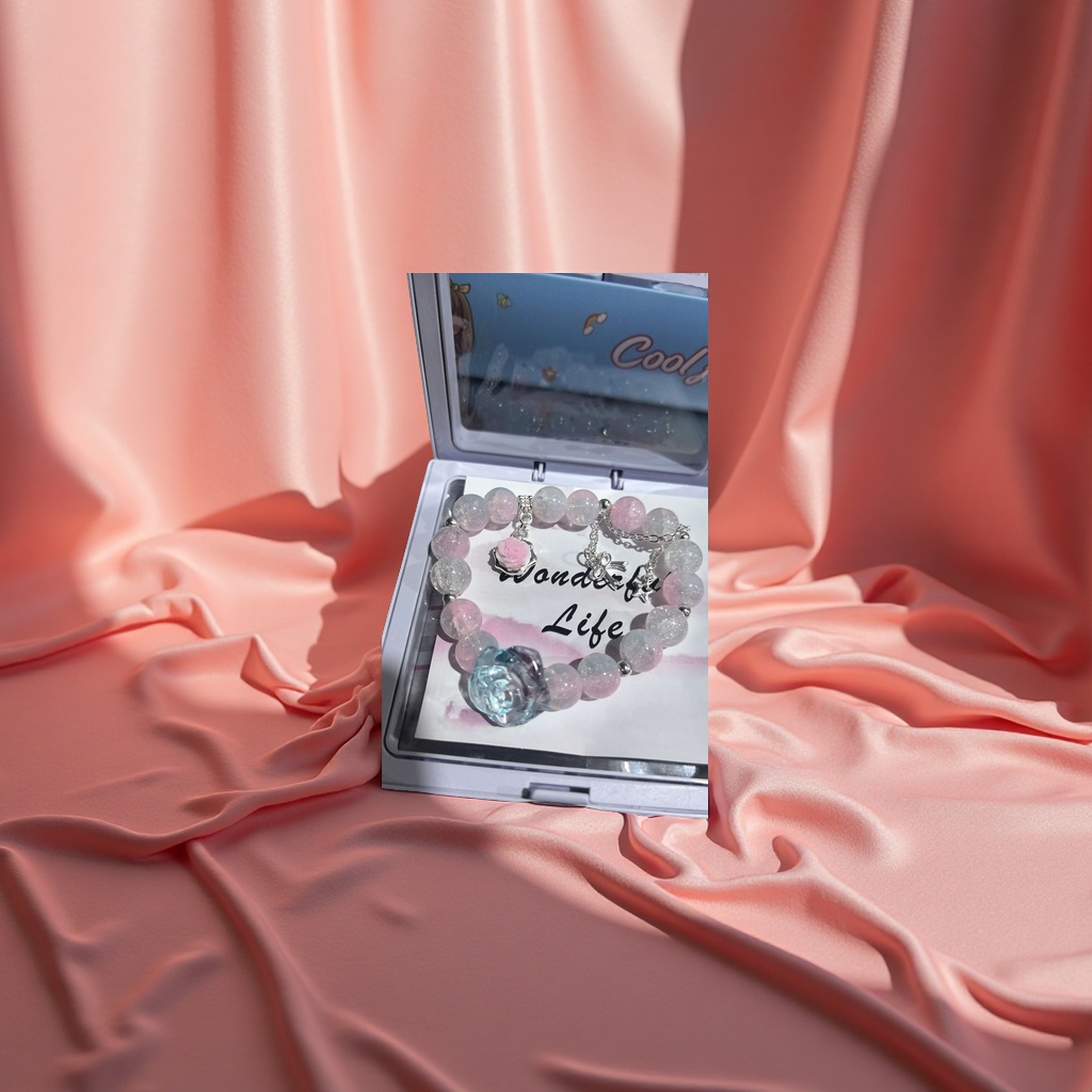 Sanrio preserved flower gift, rose bear, glass lampshade, creative decoration, birthday present Specification image