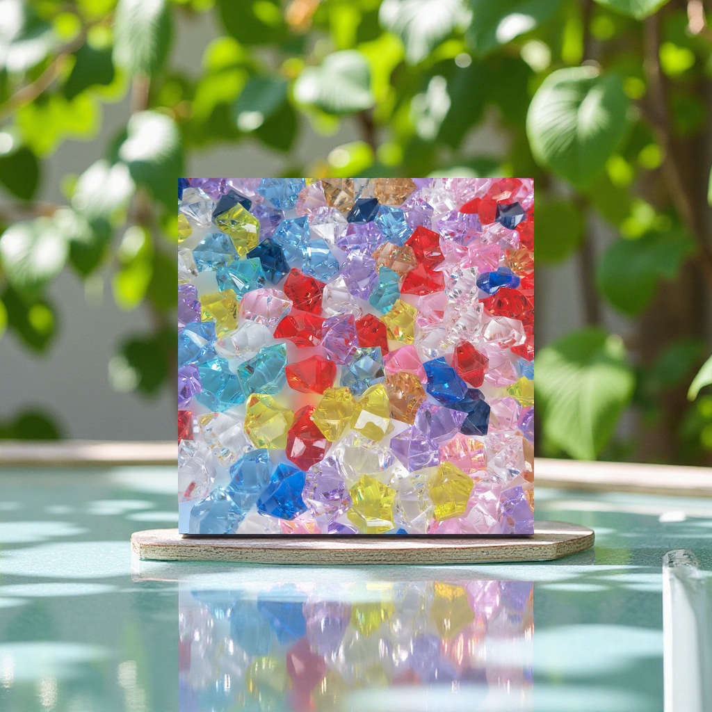 Artificial ice blocks, plastic stone, transparent acrylic, crystal stone, colored crystal porcelain, paintings, scattered beads, jewelry accessories, decorative materials details Picture