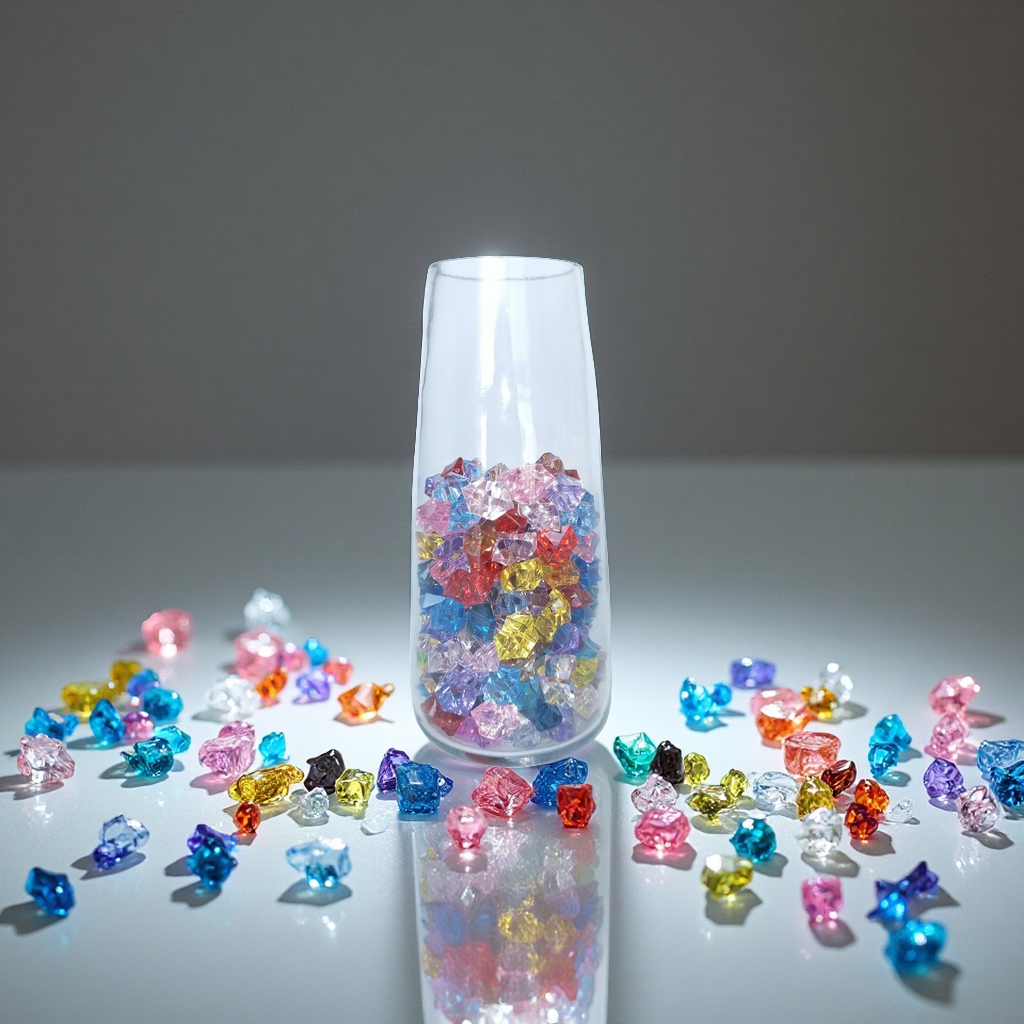 Artificial ice blocks, plastic stone, transparent acrylic, crystal stone, colored crystal porcelain, paintings, scattered beads, jewelry accessories, decorative materials Item Picture