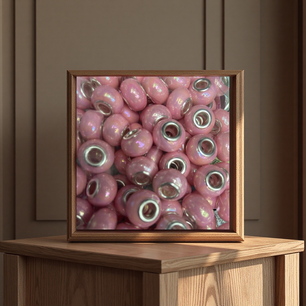 潘家 AB色圆珠大孔 DIY手工串珠饰品配件 创意制作材料图