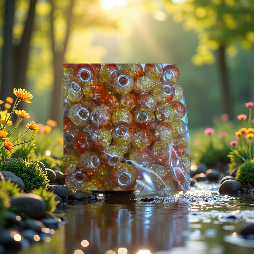 创意扩展标题：

双色珠大孔珠 DIY手工串珠配件 时尚饰品制作材料 多色可选细节图