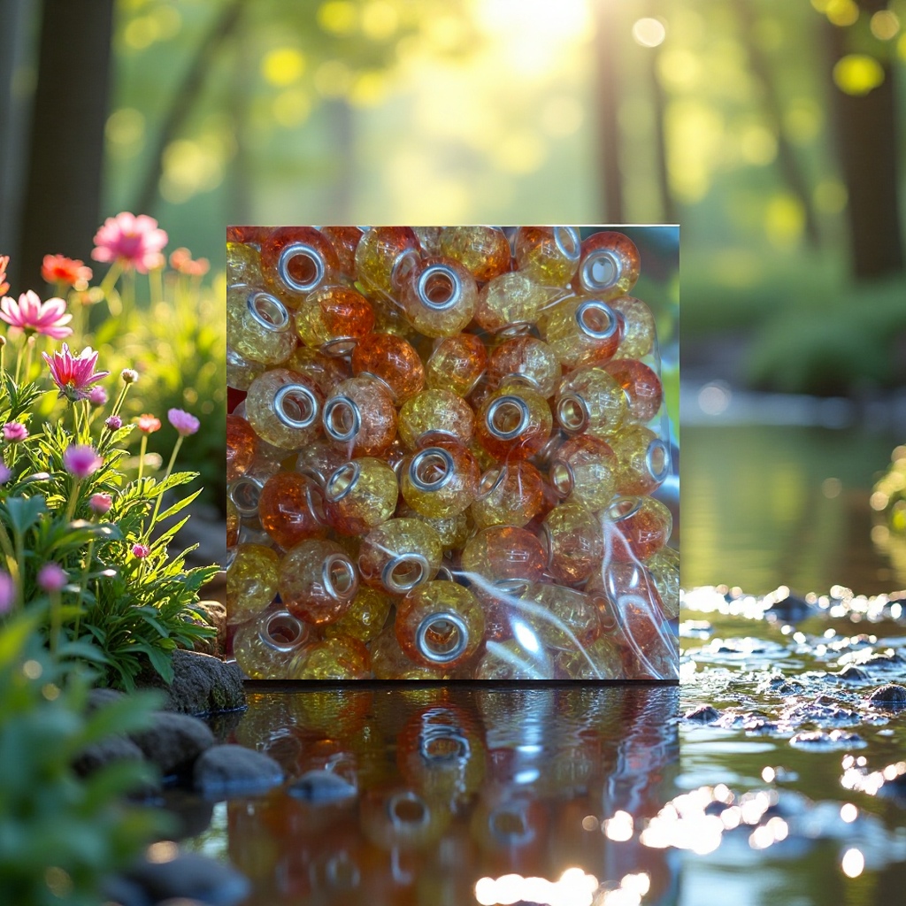 创意扩展标题：

双色珠大孔珠 DIY手工串珠配件 时尚饰品制作材料 多色可选