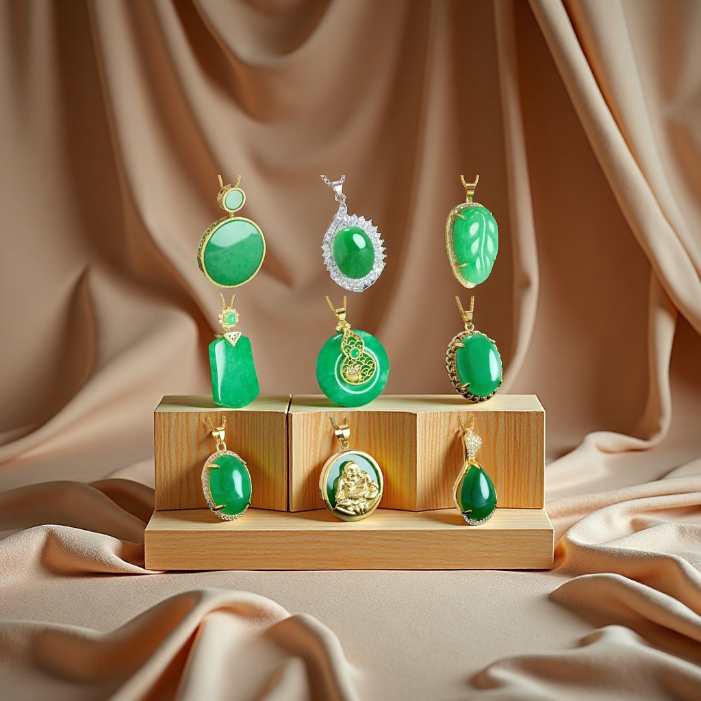 天然玉髓吊坠 女士简约时尚项链挂件 精致工艺礼物产品图