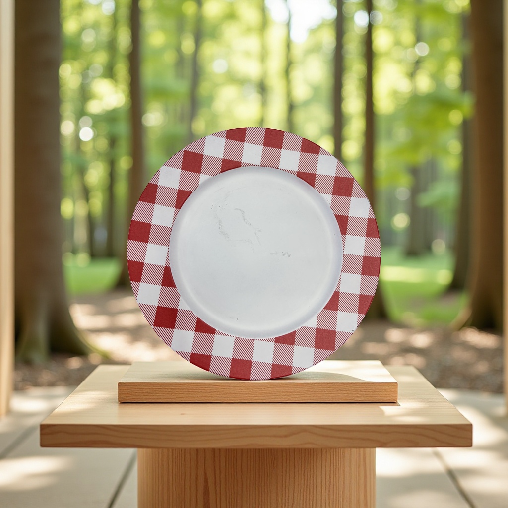 欧式格子花纹餐盘垫 酒店婚宴专用盘子防滑耐用装饰细节图