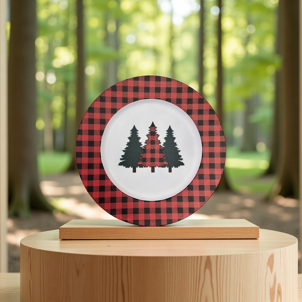 欧式格子花纹餐盘垫 酒店婚宴专用盘子防滑耐用装饰产品图