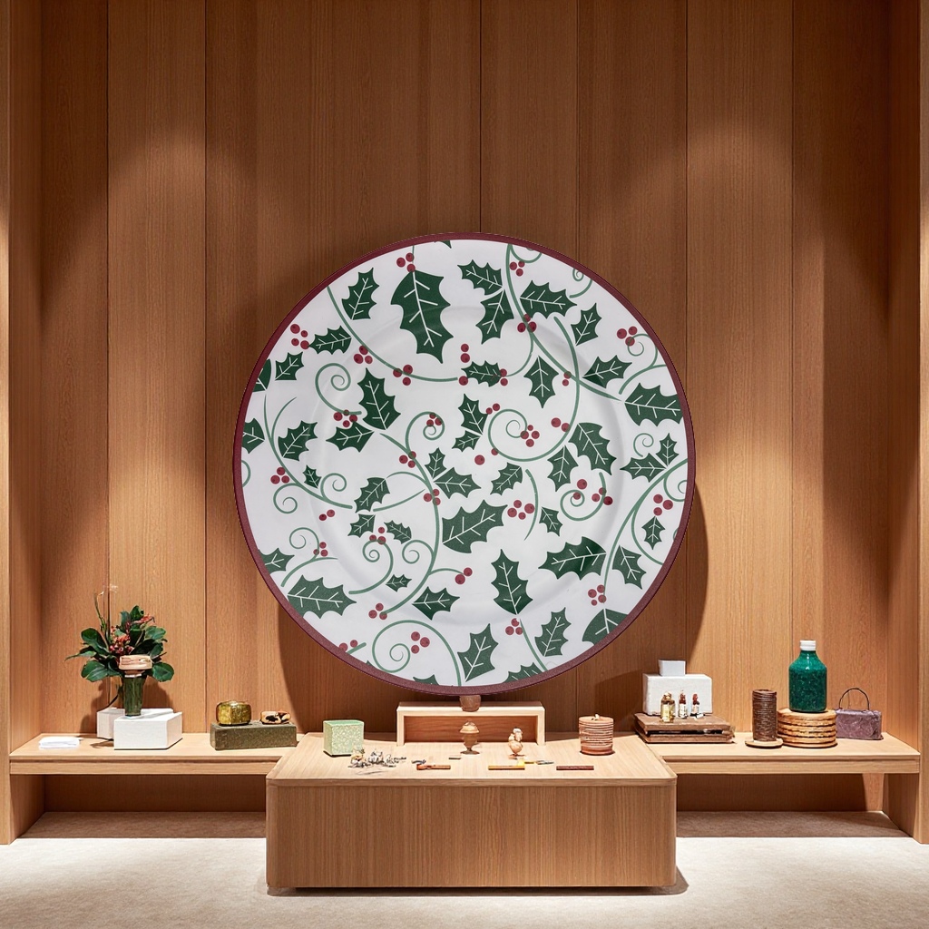 圣诞装饰盘子 节日餐桌摆件 圣诞用品 创意家居装饰盘子产品图