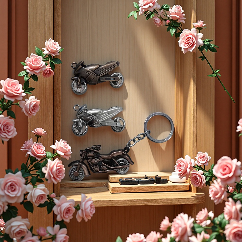 摩托车钥匙扣 创意个性挂件 男士汽车钥匙链 时尚潮流装饰礼品