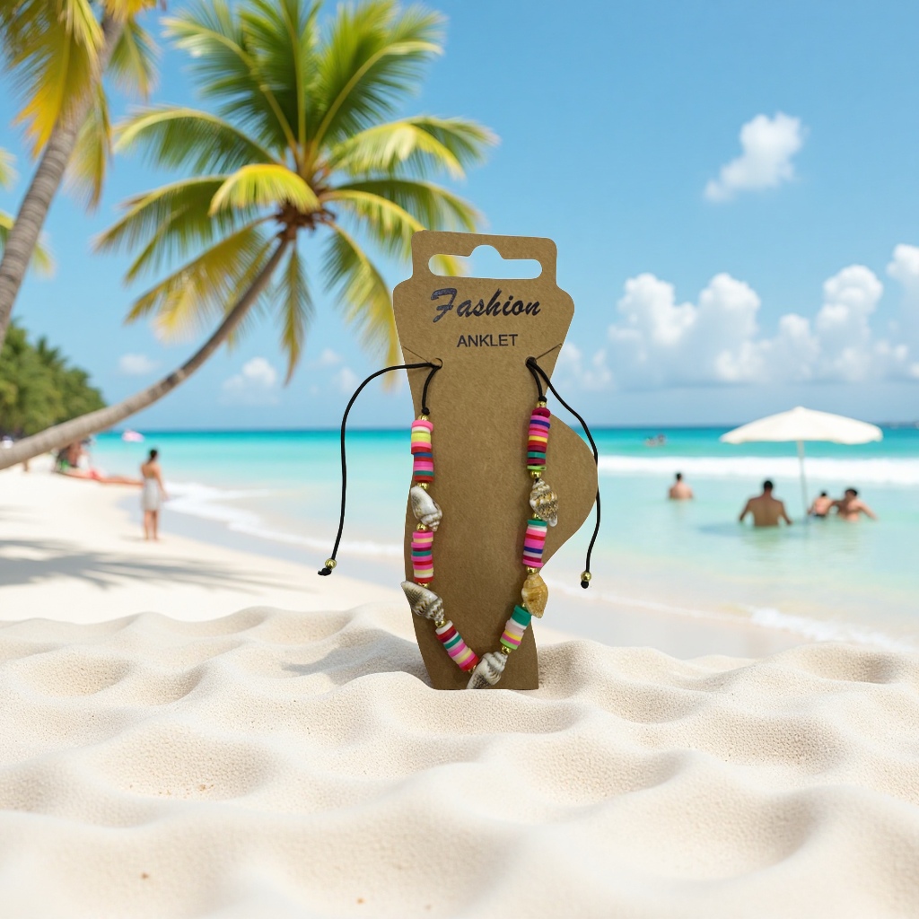 海螺元素脚链 女士时尚简约风脚饰 夏日海洋风配饰细节图