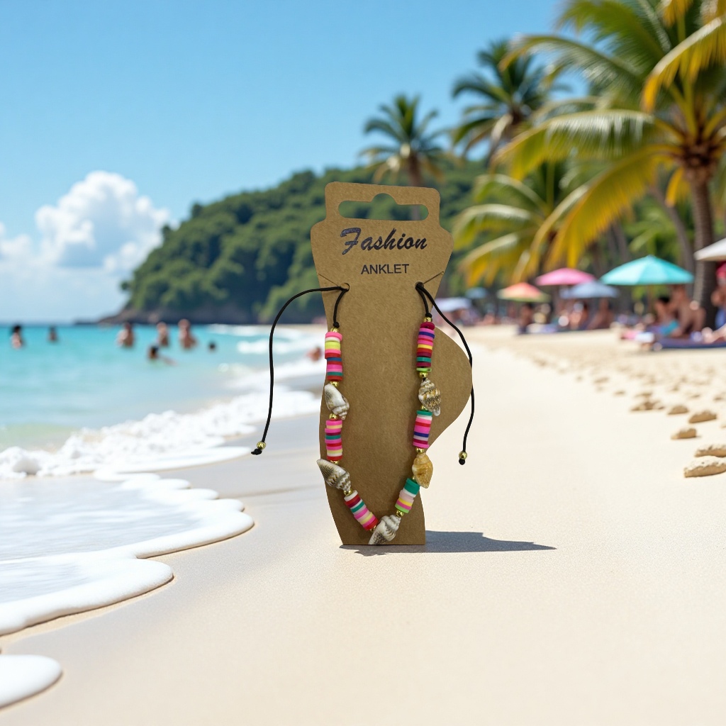 海螺元素脚链 女士时尚简约风脚饰 夏日海洋风配饰