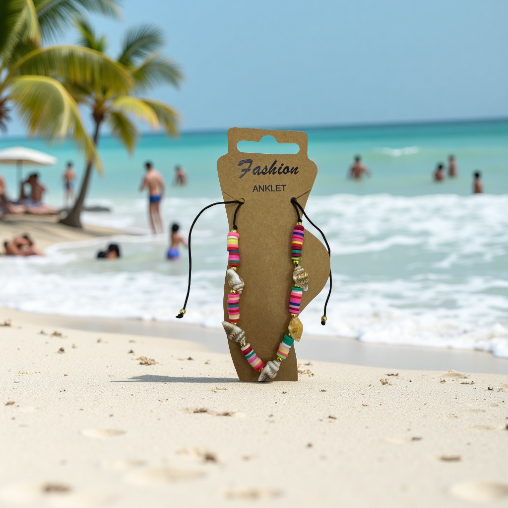 海螺元素脚链 女士时尚简约风脚饰 夏日海洋风配饰产品图