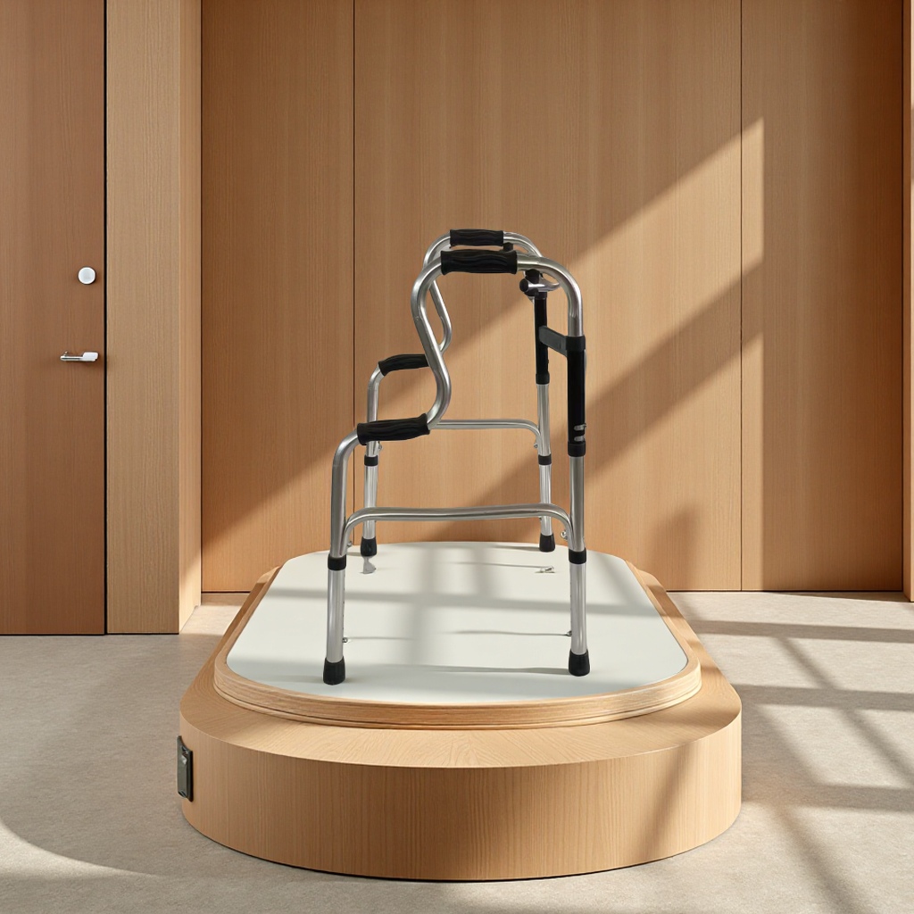 Wholesale aluminum alloy elderly walkers, double-bend walkers, stainless steel assistive walkers, crutches and health care equipment accessories from the manufacturer Specification image