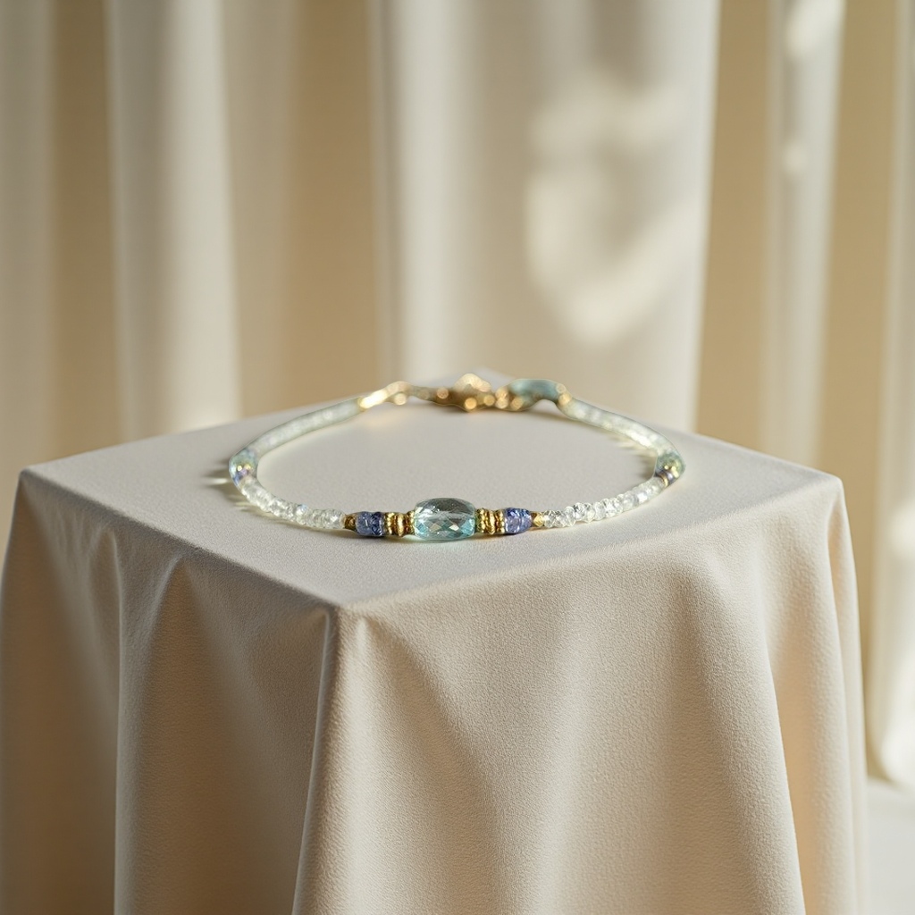 天然石头手链 时尚简约设计 多彩能量饰品 男女通用款细节图