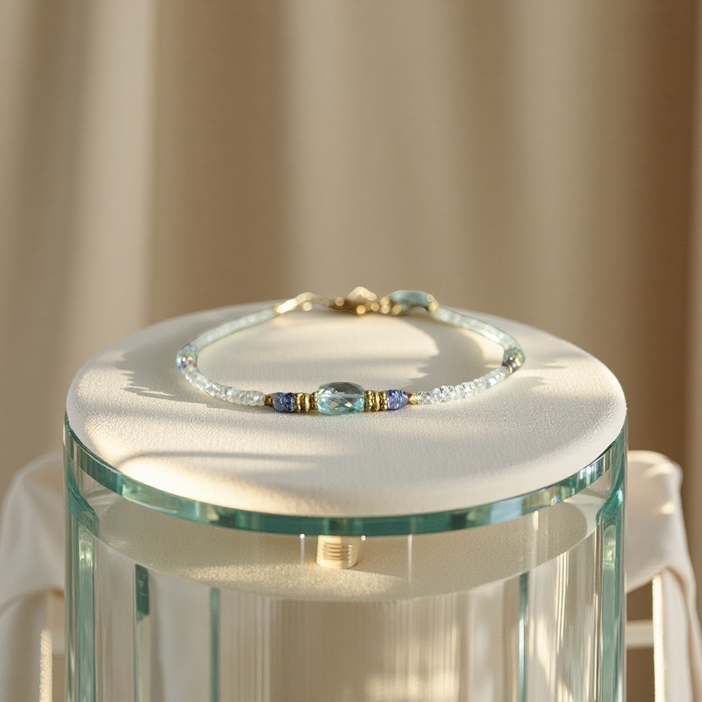 天然石头手链 时尚简约设计 多彩能量饰品 男女通用款