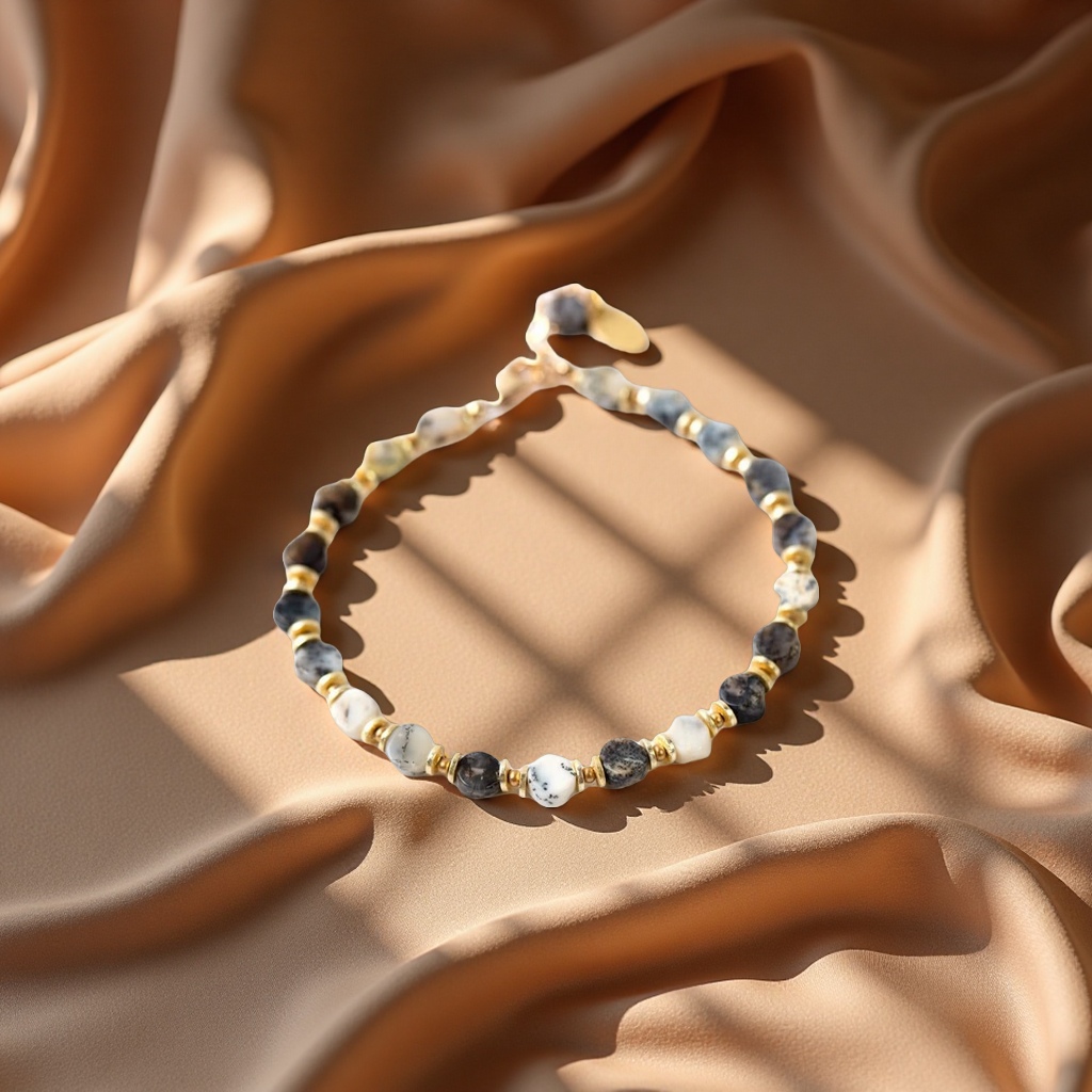 天然石头手链 女士时尚简约饰品 个性手工编织礼物