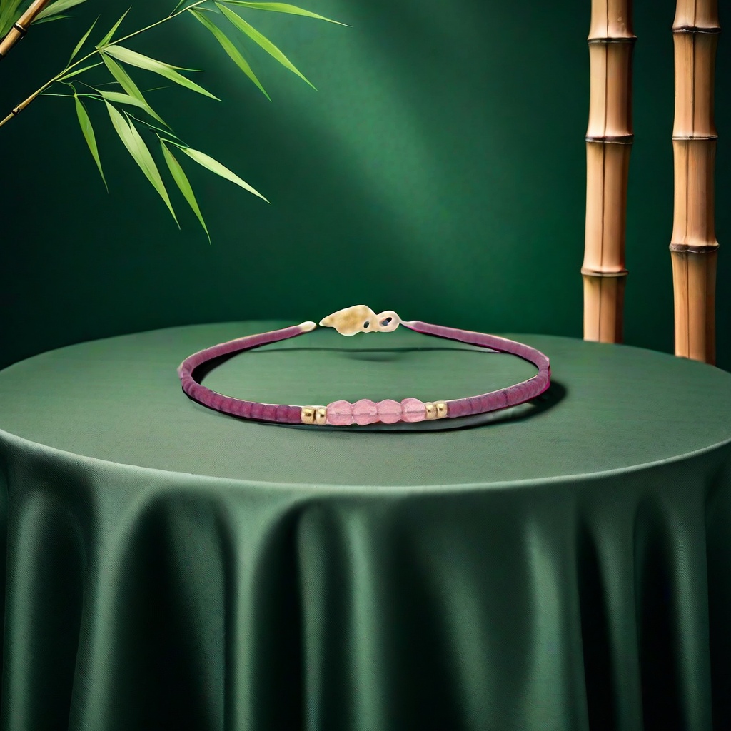 天然石头手链 时尚简约设计 手工编织饰品 男女通用款