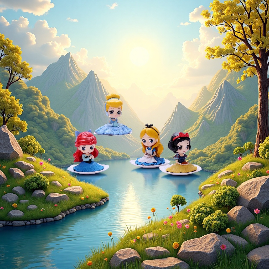 迪士尼正版公主系列玩具手办 精美摆件 儿童礼物 创意收藏