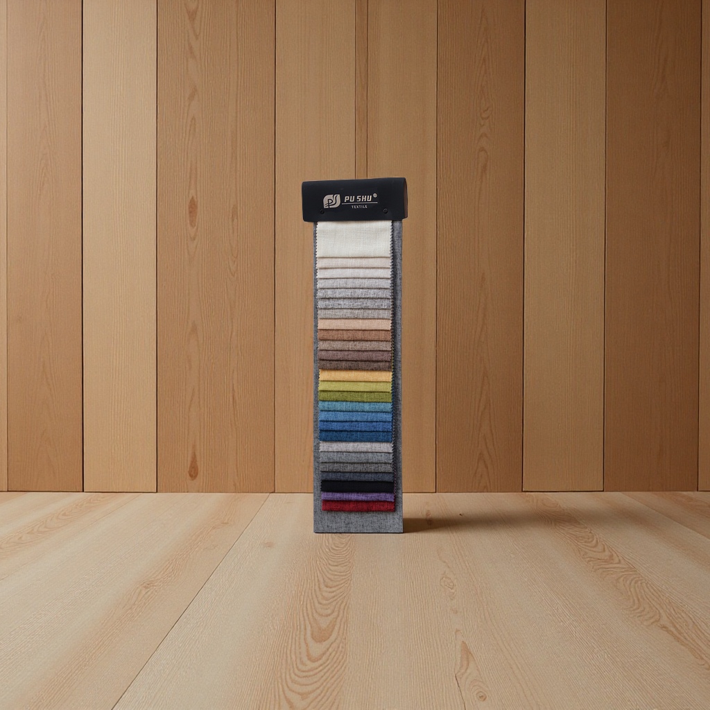 竹节亚麻布涤纶仿棉麻面料沙发布料软包盐包箱包抱枕车套布匹批发