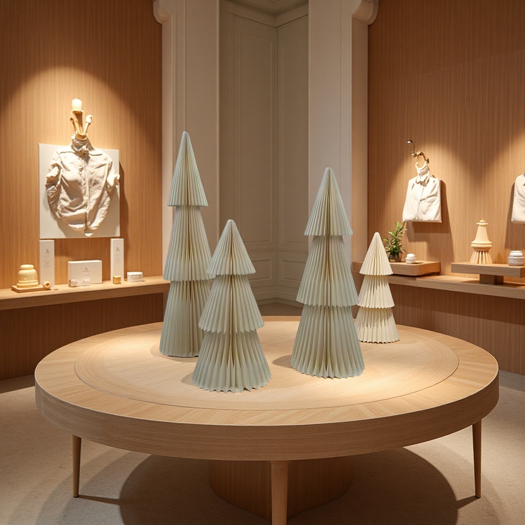 蜂窝圣诞树创意装饰节日布置纸质环保可折叠圣诞派对装饰用品产品图