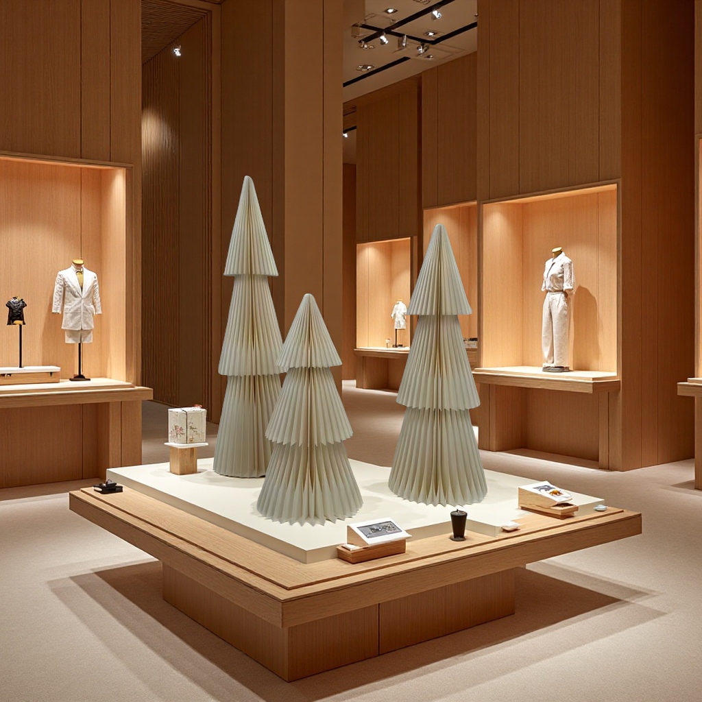 蜂窝圣诞树创意装饰节日布置纸质环保可折叠圣诞派对装饰用品