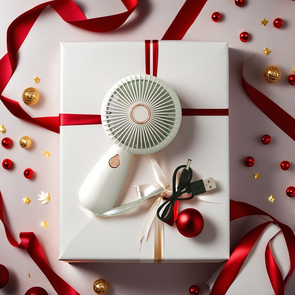 夏日清凉便携手持小型风扇USB充电桌面LED电风扇细节图