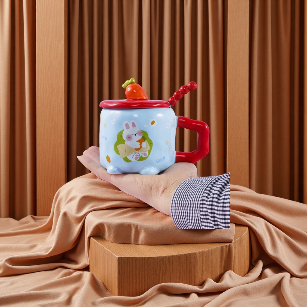 陶瓷咖啡杯情侣装杯 创意音响水杯 时尚便携杯子 多功能咖啡杯陶瓷咖啡杯细节图