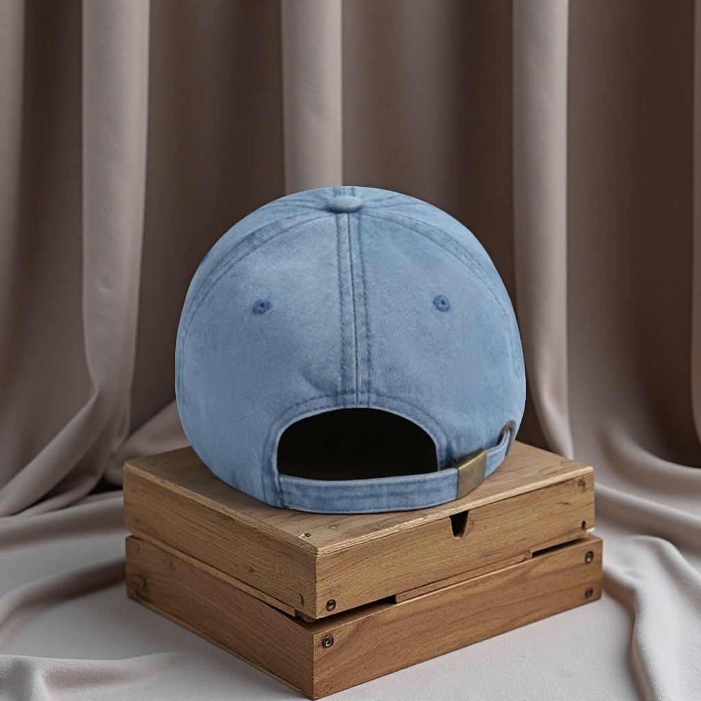Korean style Instagram trendy retro patchwork denim baseball caps for men and women, casual and versatile fashion, trendy baseball caps for adults Specification image