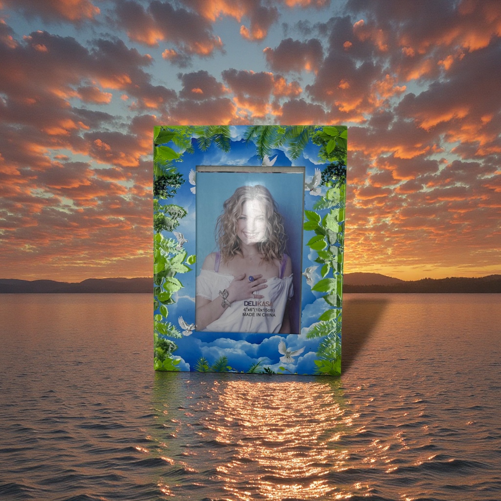 欧美时尚简约玻璃相框 景区摆件装饰相框 家居创意照片框