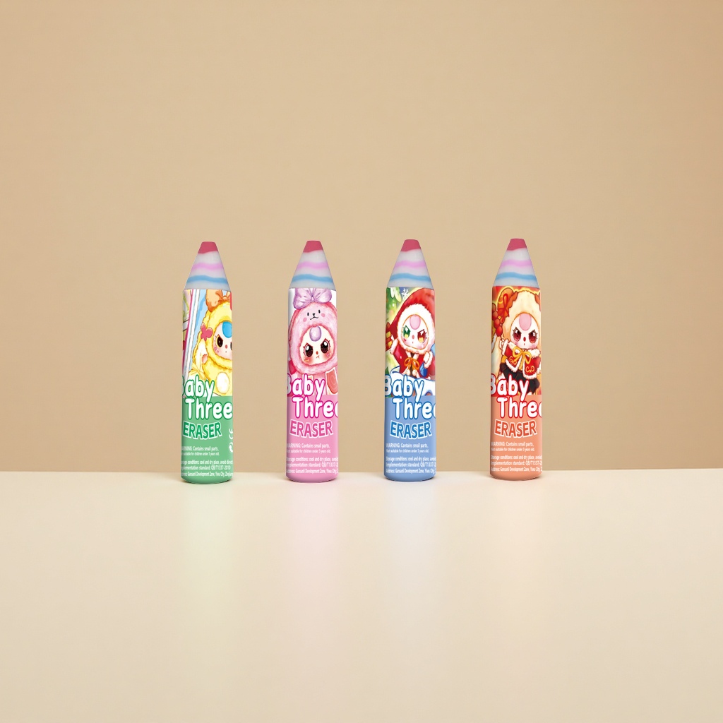 彩虹蜡笔状橡皮擦产品图