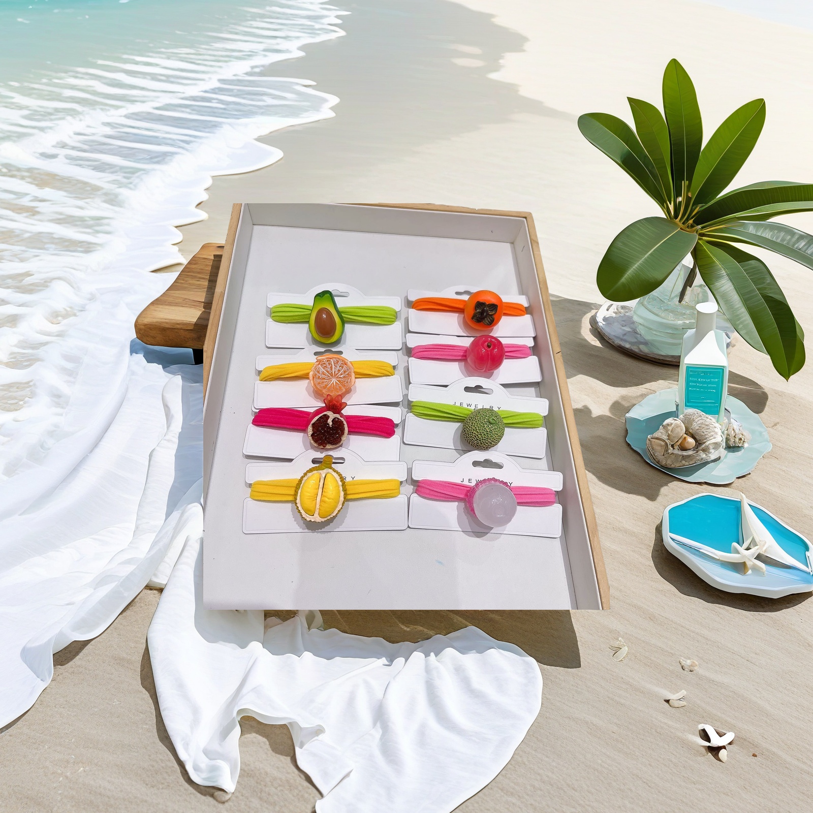 水果头绳可爱卡通发圈儿童女生橡皮筋发饰发带头饰头饰品多色款