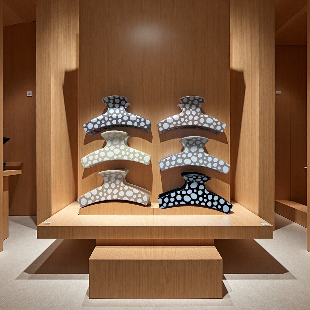 韩版时尚波点发夹10cm 气质百搭刘海夹简约发饰头饰