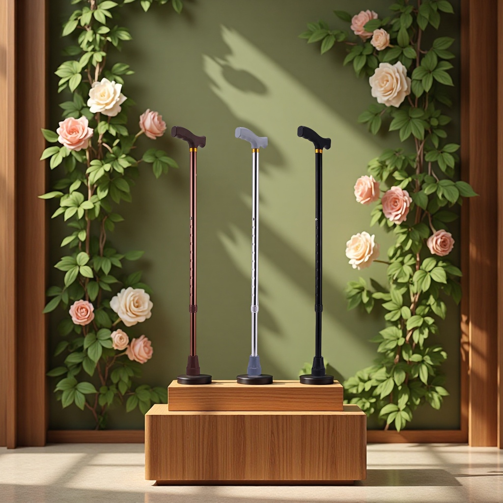 批发老人古铜可调节手杖助行器材可伸缩拐棍单拐登山杖滑雪杖