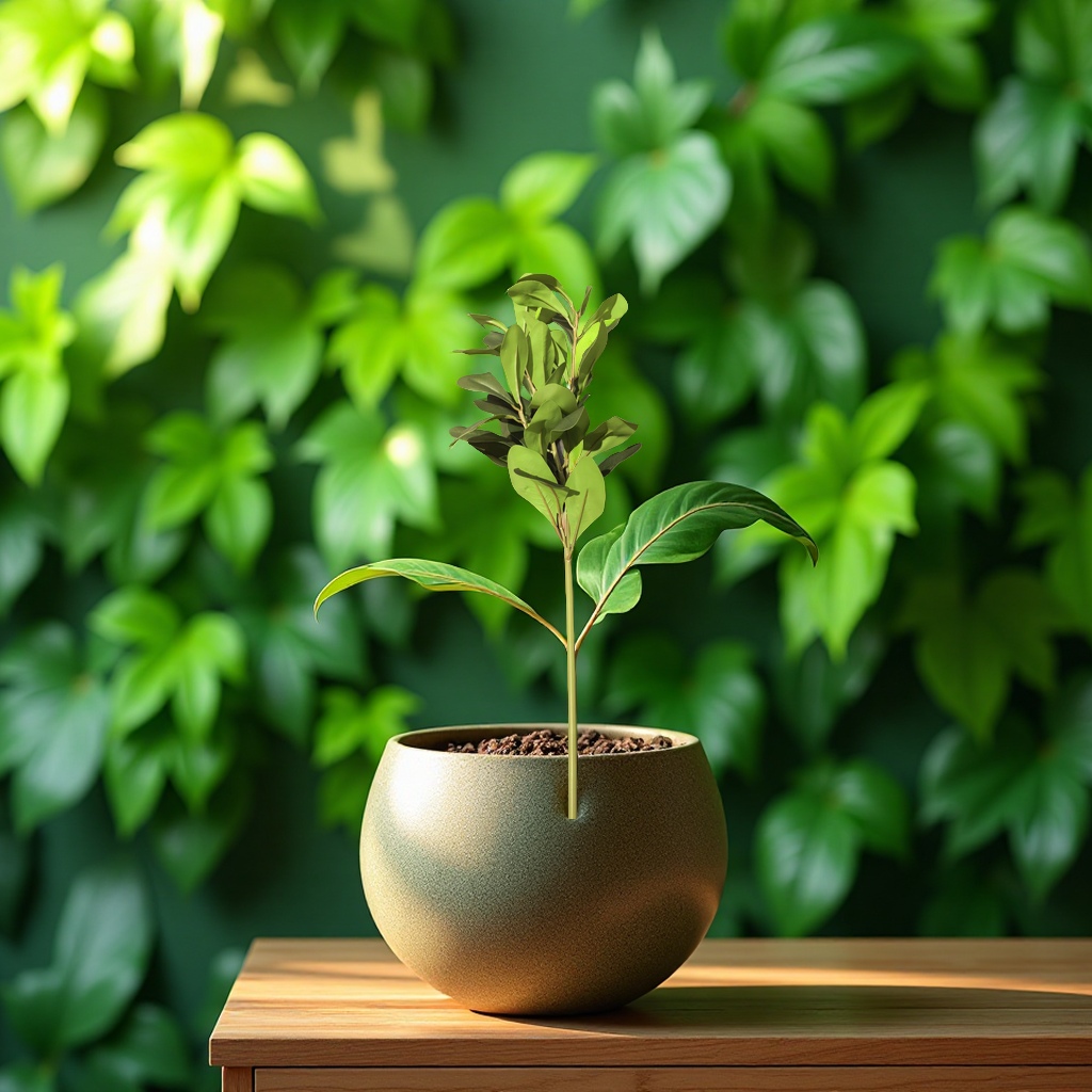 盆栽/迎客松/石头摆件/手工针织向日葵/绿植盆栽产品图