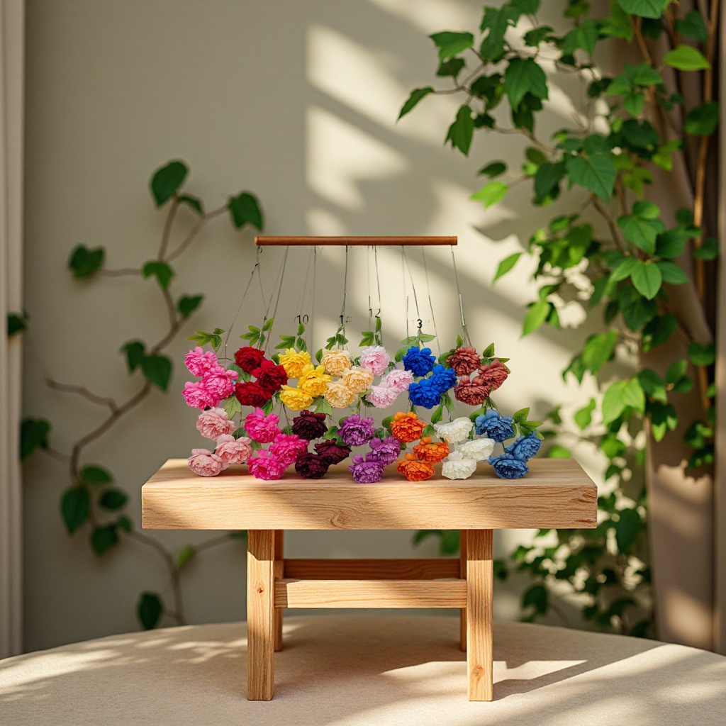 仿真荷花永生花礼物小花束毛线花针织手工制作家居装饰摆件