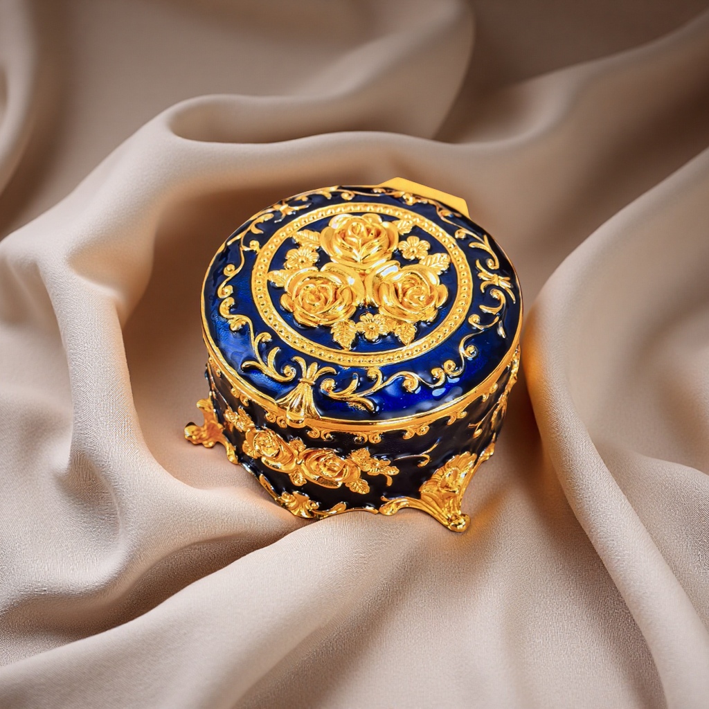 欧式首饰盒带盖喜糖盒 创意合金盒包装盒 多用途储物戒指项链收纳盒