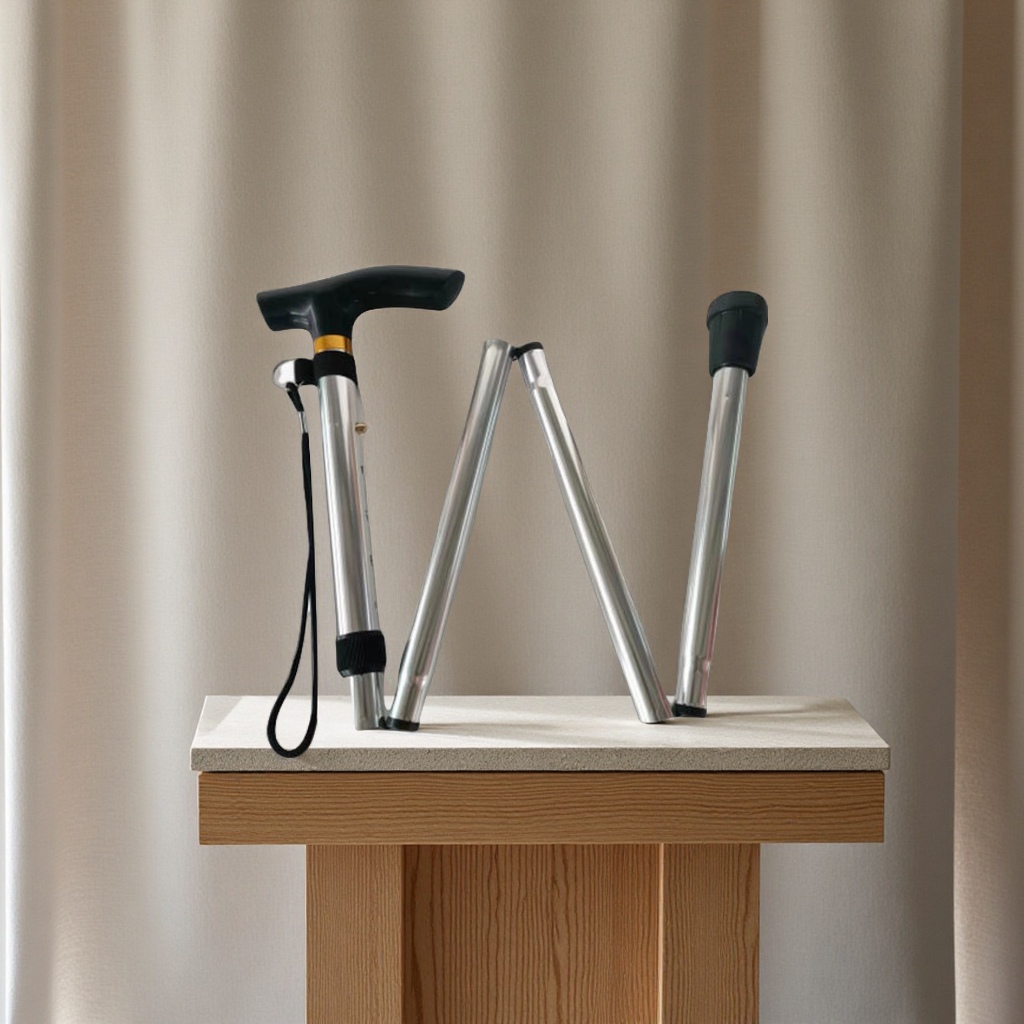 Wholesale aluminum alloy blind walking sticks with 5 adjustable Settings, folding guide rods, portable and extendable blind walking sticks, and multi-functional ski hiking poles from the manufacturer