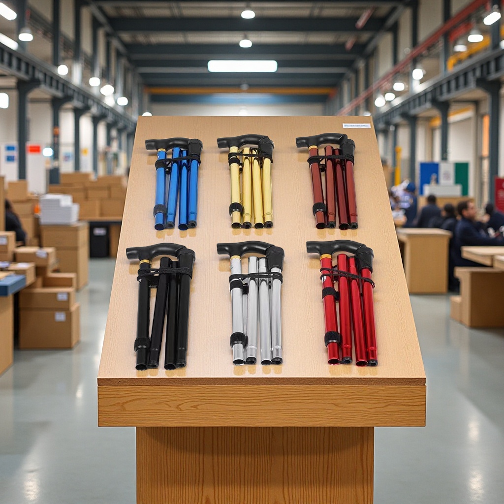 Wholesale aluminum alloy blind walking sticks with 5 adjustable Settings, folding guide rods, portable and extendable blind walking sticks, and multi-functional ski hiking poles from the manufacturer Application Scenario