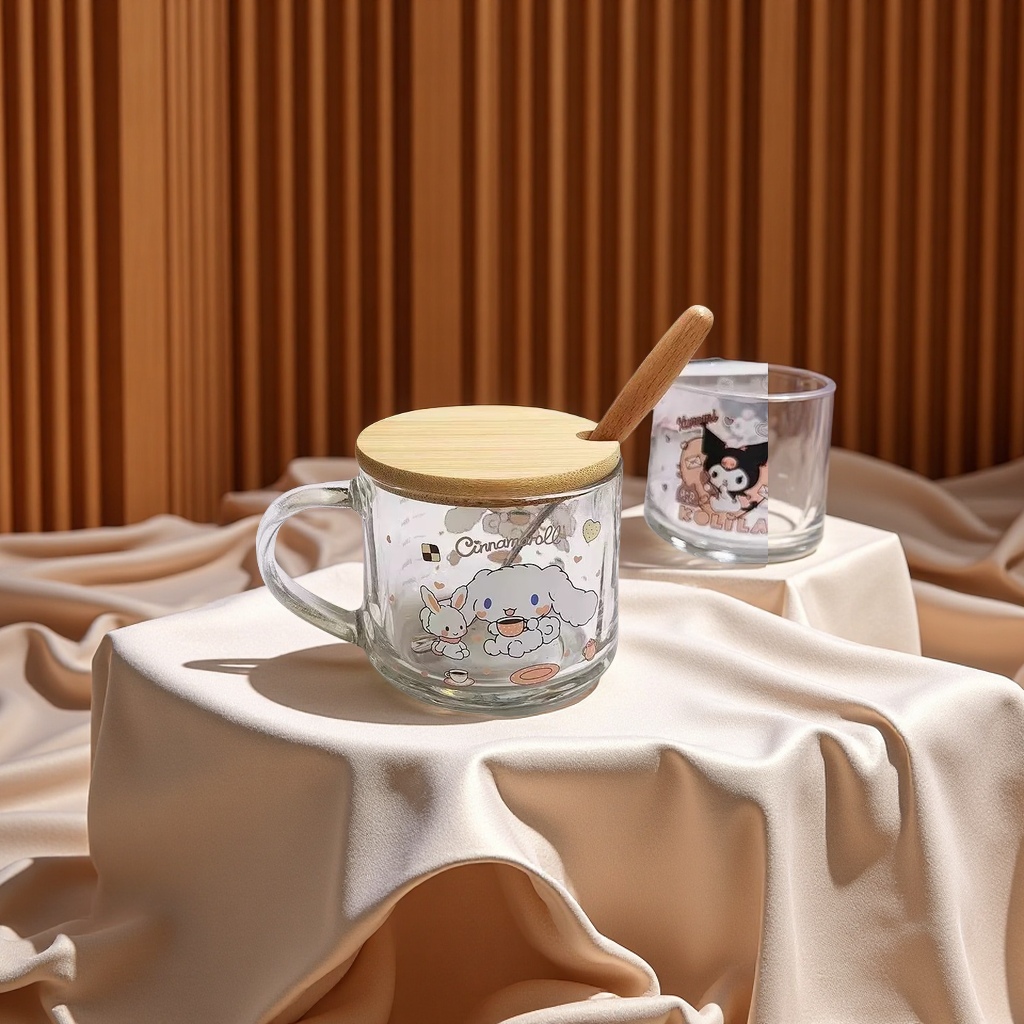 Glass juice cup, household transparent drink cup, portable cold drink water cup, creative, simple and durable Specification image