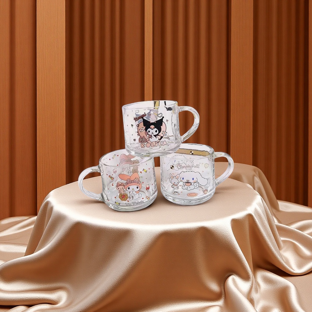 Glass juice cup, household transparent drink cup, portable cold drink water cup, creative, simple and durable