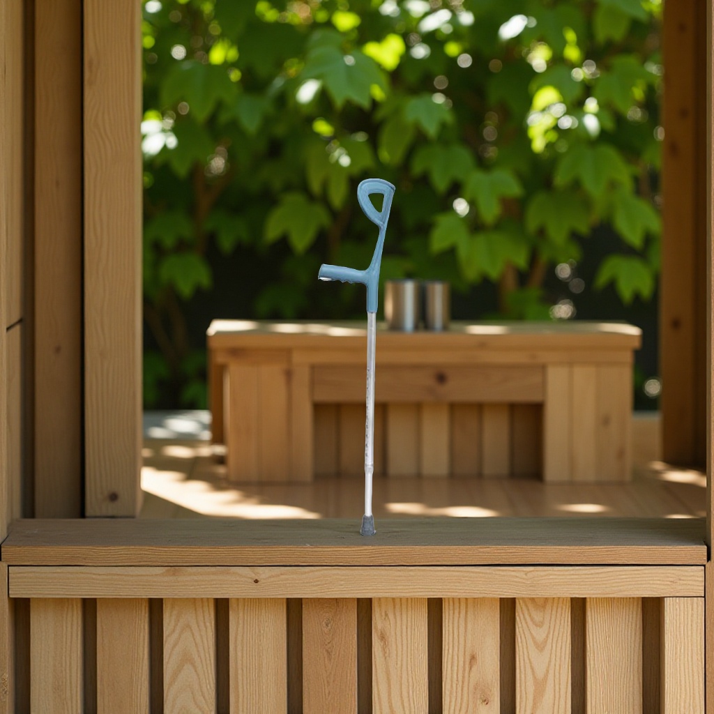 Aluminum alloy adjustable lightweight walking aid elbow crutches, single arm walking sticks, independent armpit walking sticks, ski poles and hiking poles Specification image