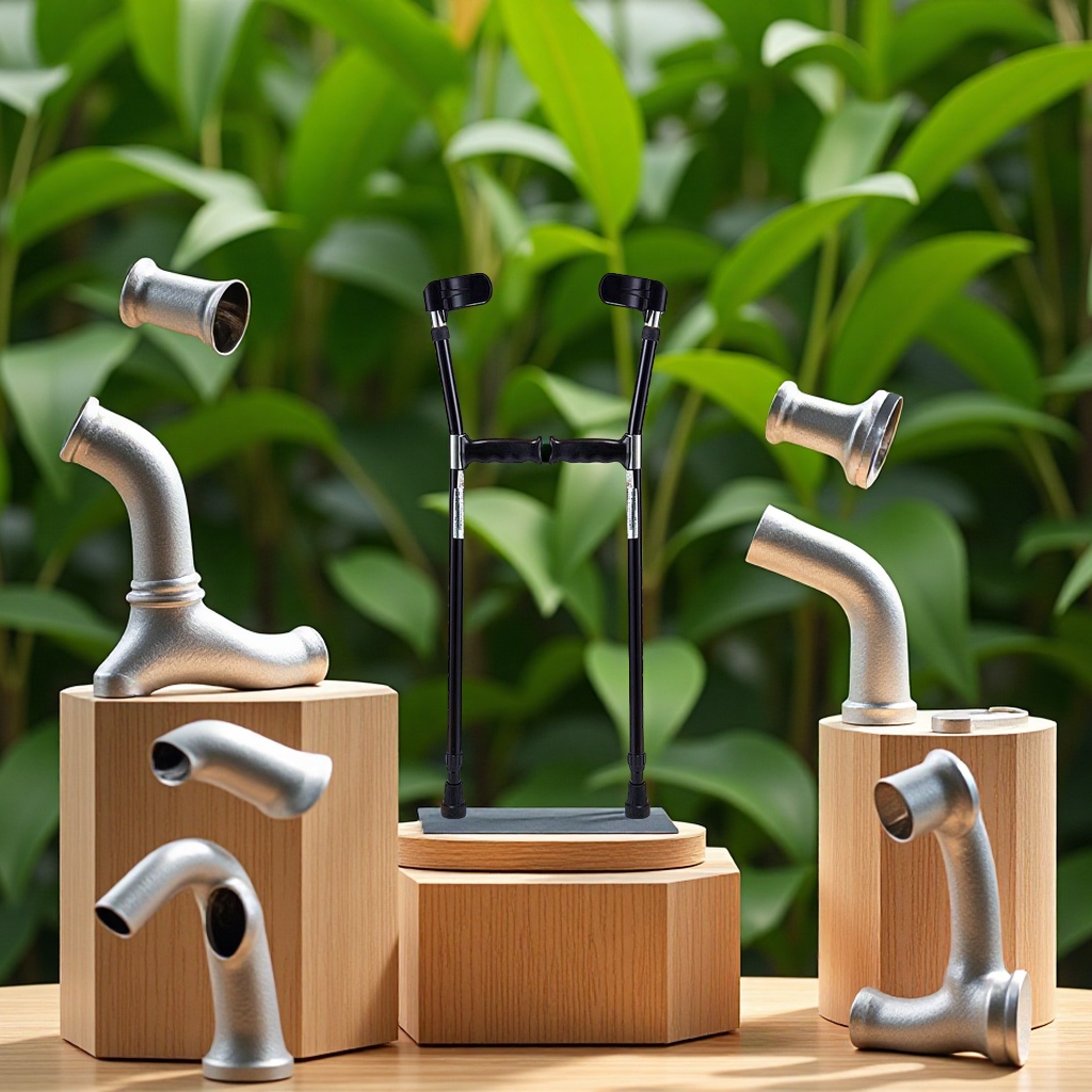 Aluminum alloy adjustable lightweight walking aid elbow crutches, single arm walking sticks, independent armpit walking sticks, ski poles and hiking poles Application Scenario