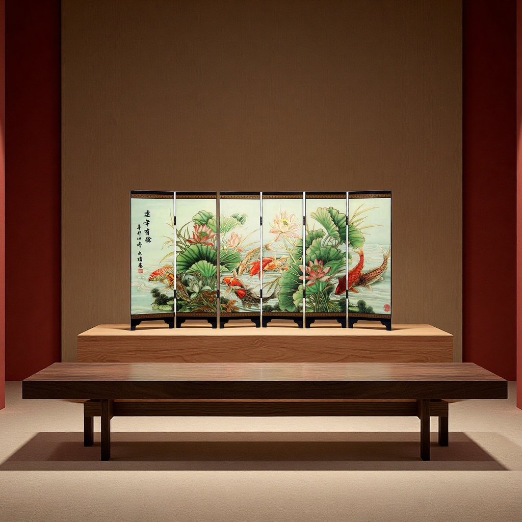 A new national trend one-piece lacquerware antique small screen decoration, a traditional Chinese-style cultural and creative craft gift