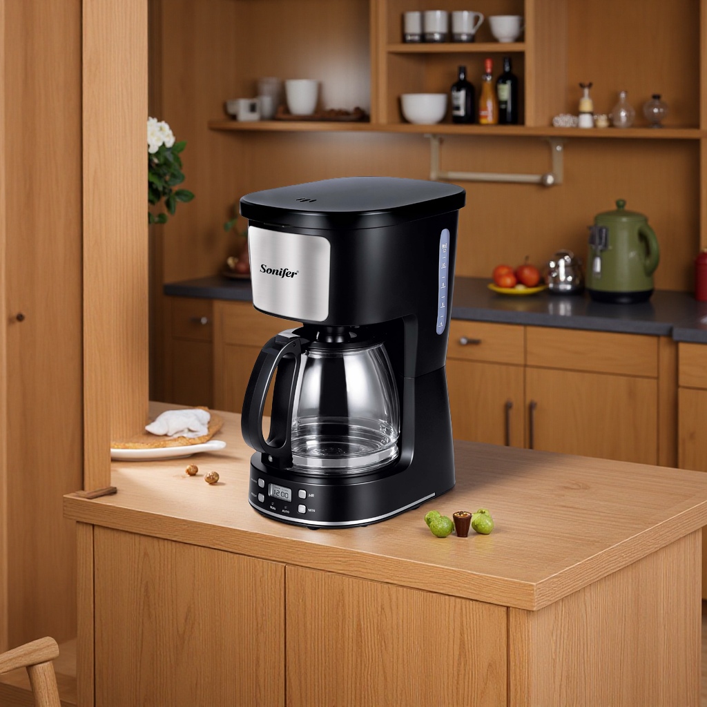 Sonifer SF-3598 European standard American drip Coffee machine, 1.5L, 23-hour pre-insulated, suitable for home and office use details Picture